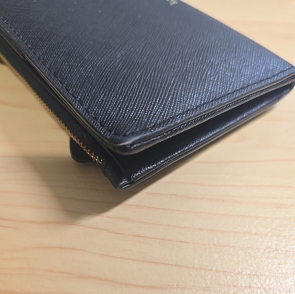 KATE SPADE Black Saffiano Leather Cat Bifold Wallet Mini Case - Picture 15 of 15